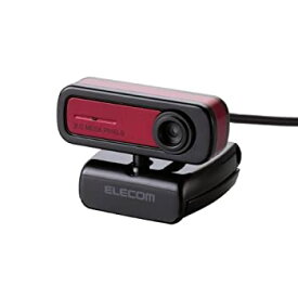 【中古】【2012年モデル】ELECOM WEBカメラ 200万画素 1/5インチCMOSセンサ マイク内蔵 コンパクトタイプ レッド UCAM-C0220FBRD