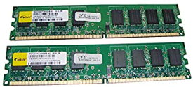 【中古】PC2-6400 DDR2-800 2GB*2本=4GB デスクトップ用DDR2メモリ CFD elixir