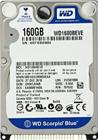 【中古】【未使用】WesternDigital WD1600BEVE/160 ScorpioBlue 2.5inch 5400rpm 160GB 8MB PATA