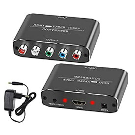 【中古】【未使用】Muosu HDMI-コンポーネントビデオコンバーター HDMI-Ypbpr Scaler HDMI入力-コンポーネントビデオ+R/Lオーディオ出力コンバーターアダプター PS3