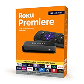 【中古】【未使用】ロク・プレミア|シンプルなリモートおよびプレミアムHDMIケーブルを備えたHD / 4K / HDRストリーミングメディアプレーヤー