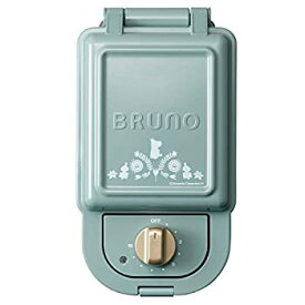 【中古】【未使用】ブルーノ BRUNO ホットサンドメーカー 耳まで焼ける 電気 ムーミン シングル ブルーグリーン BOE050-BGR