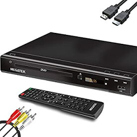 【中古】【未使用】Megatek(メガテック) DVDプレーヤー コンパクトDVDプレーヤー テレビ用 HDMI/AV/同軸出力付き 家庭用CDプレーヤー マルチリージョンフリーDVD Di