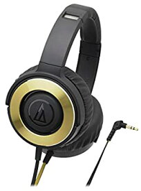 【中古】【未使用】audio-technica SOLID BASS ポータブルヘッドホン 重低音 ブラックゴールド ATH-WS550 BGD