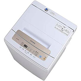 【中古】アイリスオーヤマ 洗濯機 5kg 全自動 風乾燥 お急ぎコース ステンレス槽 ゴールド IAW-T502EN