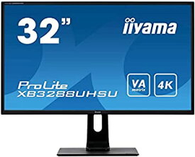 【中古】【未使用】マウスコンピューター iiyama 4K モニター ディスプレイ XB3288UHSU-B1 (31.5型/VA非光沢/UltraHD 4K2K/3840x2160/DP%カンマ%HDMIx2)