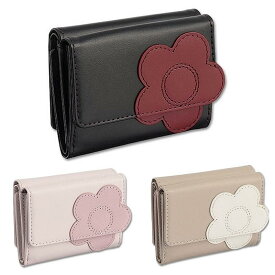 マリークワント MARY QUANT 財布 三つ折り財布 ハートインサイド ミニウォレット マリークヮント 2249144880100 ブラック×レッド ベージュ×アイボリー ライトピンク×ピンク