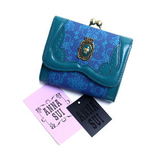 Y2K ANNA SUI 長財布 がま口 バタフライ刺繍 スタッズ メタルロゴ Anna 