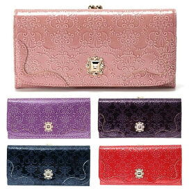 アナスイ 財布 長財布 レディース ルーミー 口金フラップ長財布 ANNA SUI かぶせ長財布 がま口財布 316901 ピンク ネイビー ラベンダー パープル レッド イエロー