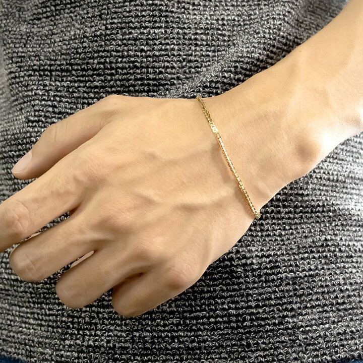 楽天市場】18金 ブレスレット メンズ ゴールド 20cm チェーン だけ 