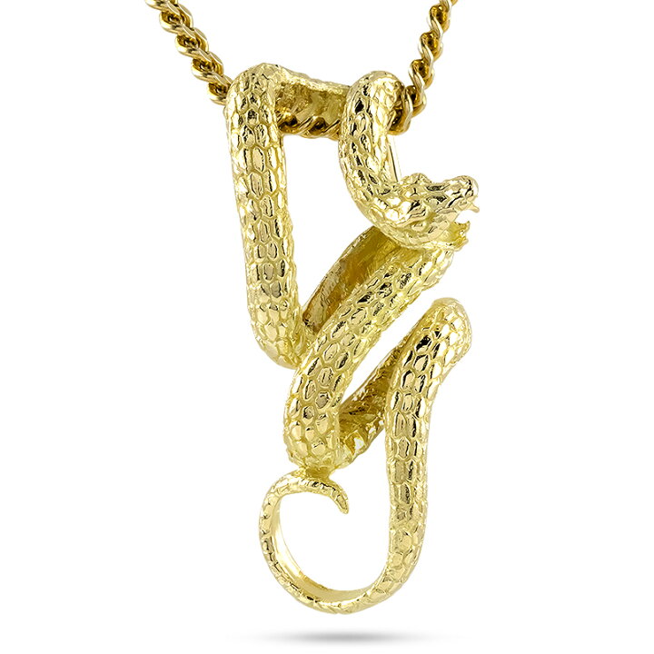 楽天市場】10金 ペンダントトップ ネックレス メンズ 蛇 スネーク 喜平  