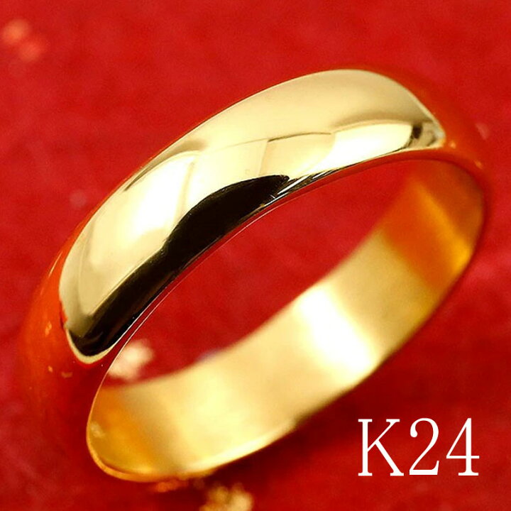 楽天市場】指輪 24金 純金 ゴールド 24k k24 金 シンプル 幅広 太め 