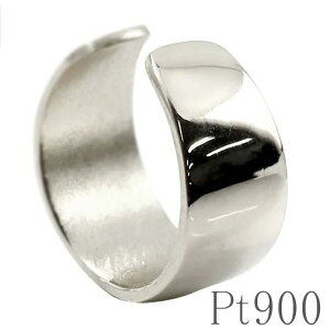 プラチナ イヤーカフ メンズ 片耳用 フープ型 イヤカフ ピアス風 イヤリング Pt900 地金ジュエリー イヤークリップ シンプル おしゃれ 大人 人気 男性用