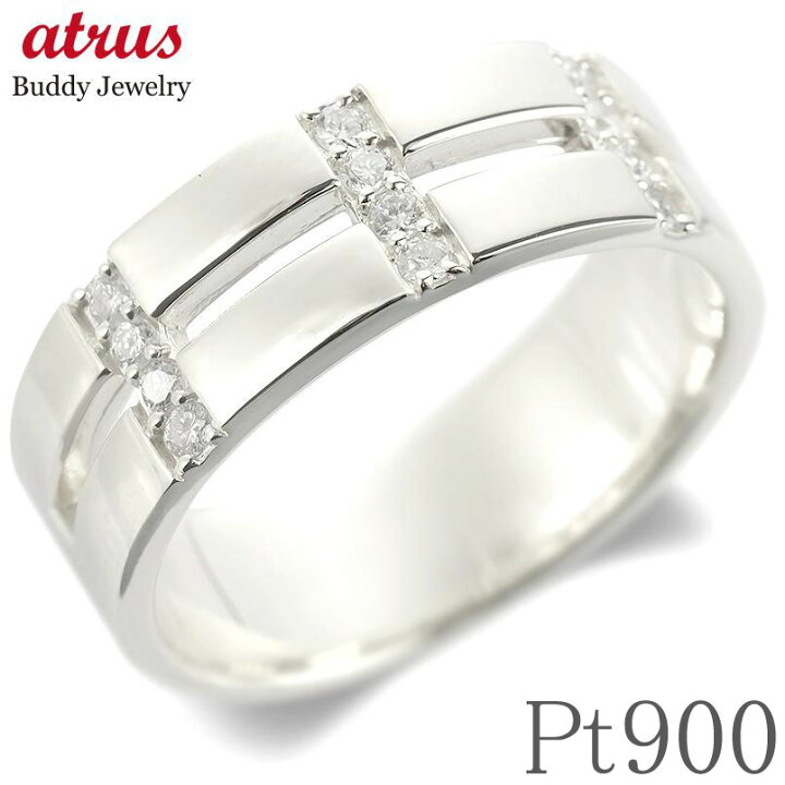 楽天市場】プラチナ リング ダイヤモンド 指輪 ダイヤ 0.20ct 太め  