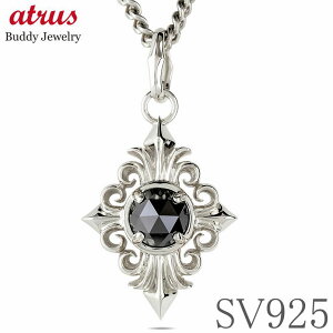 �N���X �y���_���g�g�b�v �V���o�[ �u���b�N�_�C�������h 2ct �약 sv925 �l�b�N���X �`���[�� ��Ԃ� ������ ���j�Z�b�N�X