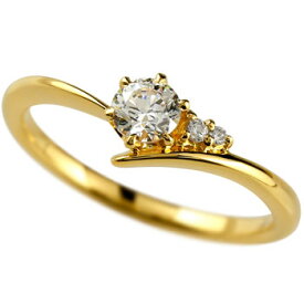 18金 リング k18 ゴールド 婚約指輪 エンゲージリング 指輪 シンプル ダイヤモンド 婚約指輪 エンゲージリング ダイヤ 0.23ct 一粒 大粒 イエローゴールドk18 ストレート人気 プレゼント ギフト 18k K18 ファッションリング 大人 おしゃれ 普段使い