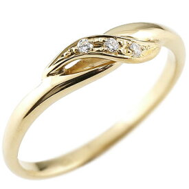 18金 リング ピンキーリング ダイヤモンド 指輪 シンプル イエローゴールドk18 ダイヤ ストレート 人気 プレゼント ギフト シンプル18k K18 ファッションリング ジュエリー 記念日 大人 おしゃれ 普段使い