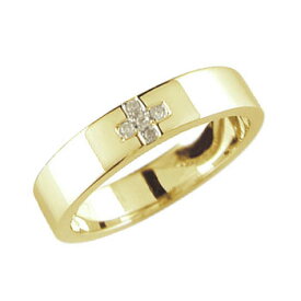 婚約指輪 エンゲージリング 18金 リング クロス プロポーズリング 指輪 ダイヤモンド ダイヤ イエローゴールドK18 ダイヤモンドダイヤリングストレート 女性 送料無料 人気 18k プロポーズ プレゼント ギフト 結婚式準備 普段使い