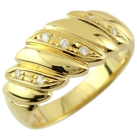 婚約指輪 エンゲージリング 18金 リング ダイヤモンド プロポーズリング 指輪 ダイヤ 幅広 太め イエローゴールドk18 ダイヤモンド ダイヤリングストレート 宝石 女性 送料無料人気 18k プロポーズ プレゼント ギフト 結婚式準備 普段使い