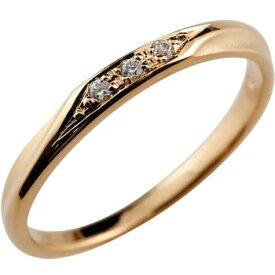 10金 リング 婚約指輪 エンゲージリング ダイヤモンド 指輪 ダイヤリング指輪 ピンクゴールドk10 つや消し レディースストレート スリーストーン 女性 ファッションリング 大人 プレゼント ギフト 人気 普段使い