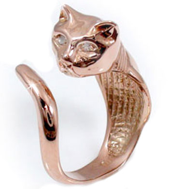 18金 リング ピンキーリング 猫 ダイヤモンド 指輪 ピンクゴールドk18 ダイヤ 4月誕生石 ストレート宝石 人気 プレゼント ギフトシンプル 18k K18 ファッションリング ジュエリー 記念日 大人 おしゃれ 普段使い