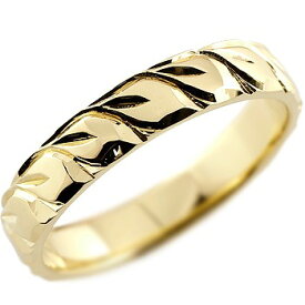 18金 エンゲージリング 婚約指輪 リング 指輪 イエローゴールドk18 ハワイアンジュエリー ゴールド ストレート シンプル プレゼント 女性 人気 普段使い