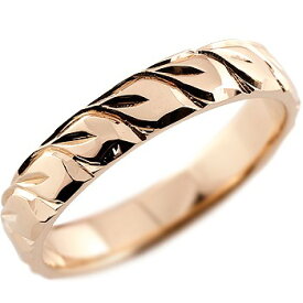 18金 リング ゴールド ハワイアンジュエリー ゴールド 18k レディース 婚約指輪 シンプル ストレート 指輪 ピンクゴールドK18 女性 人気 普段使い