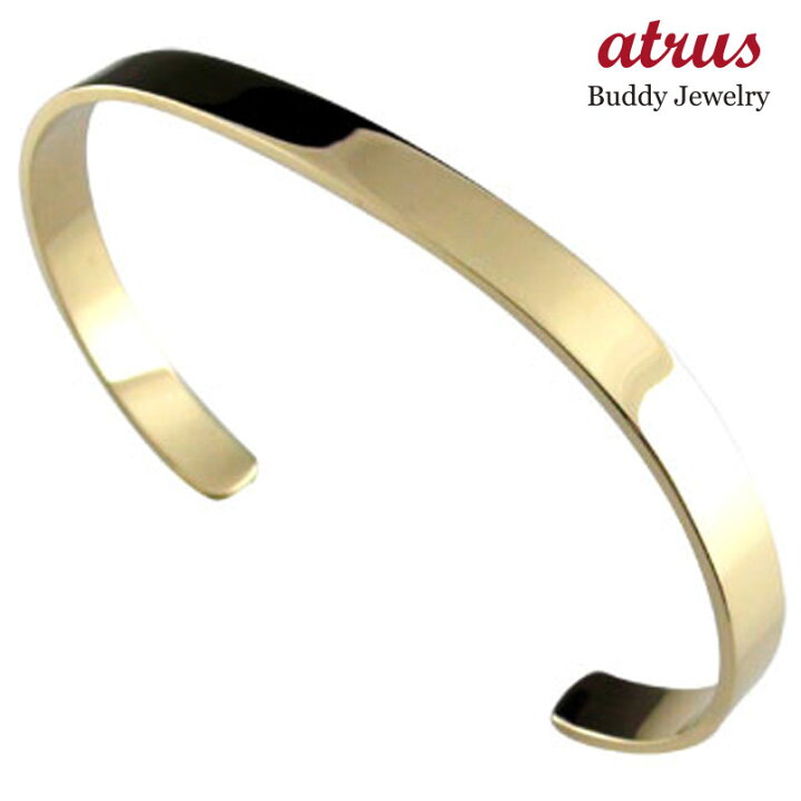 楽天市場 メンズ バングル ゴールド ブレスレット イエローゴールドk18 K18 18k Yg 男性 シンプル 18金 男性用 送料無料 ジュエリー工房アトラス