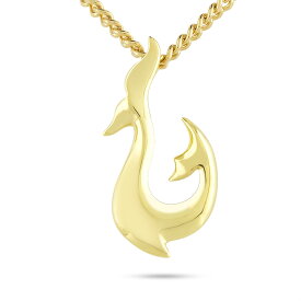 【10%OFF セール】18金 ネックレス 18k 喜平用 キヘイ フィッシュフック ホエールテール 釣り針 ペンダントトップ イエローゴールドk18 マリン系 地金 シンプル チェーン 人気 の 送料無料 ユニセックス 男女兼用 普段使い