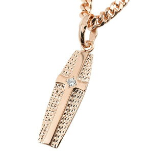 18金 ネックレス メンズ 喜平用 ピンクゴールドk18 ダイヤモンド 喜平 ペンダントトップ クロス コフィン 棺 チェーン 人気 コントラッド 東京 男性 18k プレゼント スタンダード ギフト