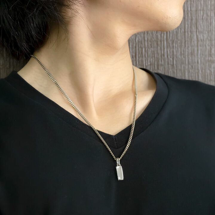 楽天市場】シルバー ダイヤモンド 0.03ct ネックレス トップ メンズ 