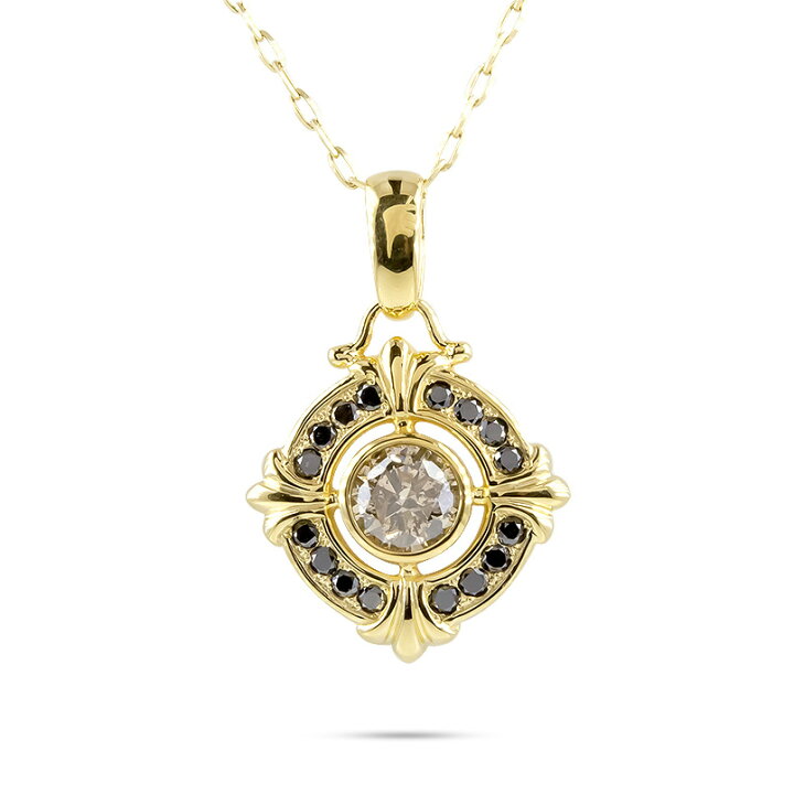 楽天市場】18金 ペンダントトップ メンズ ブラウンダイヤ 1ct 一粒 