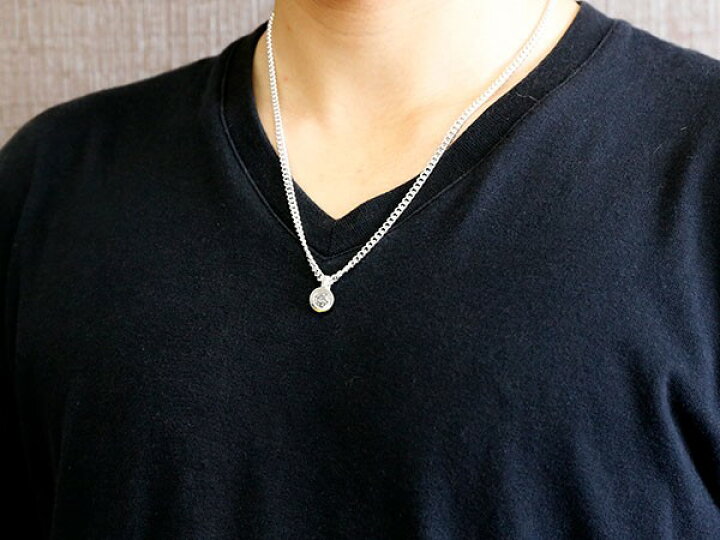 楽天市場 ポイント10倍 セール ペンダントトップ ネックレス メンズ 喜平用 メンズペンダントトップ ネックレス ダイヤモンド 1 0ct 喜平用 喜平 シルバー ダイヤ 大粒 一粒 男性用 喜平チェーン 人気 の 送料無料 ジュエリー工房アトラス