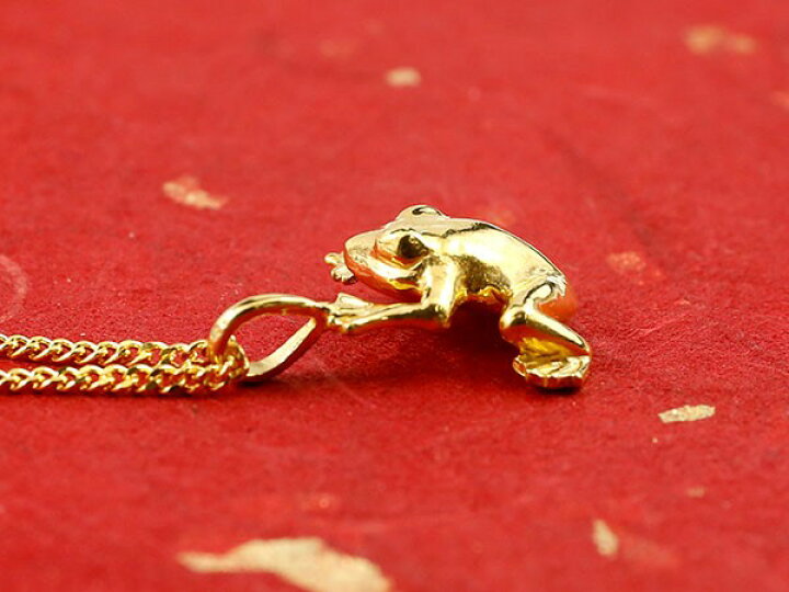 楽天市場】純金 ペンダントトップ ネックレス カエル ネックレス 24金  
