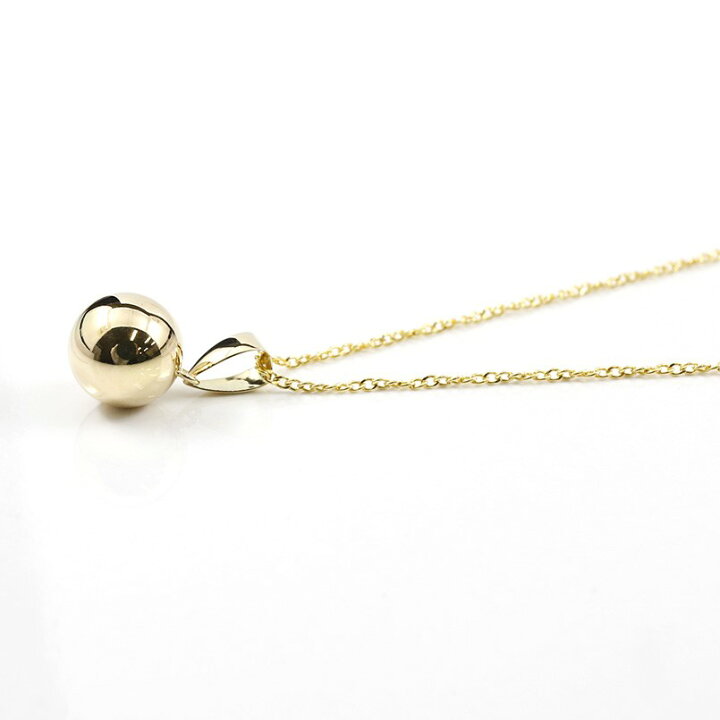 楽天市場】18金 ペンダント ネックレス メンズ 丸玉 8mm イエロー  