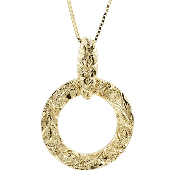 楽天市場】18金 ネックレス 18k ハワイアンジュエリー イエロー 
