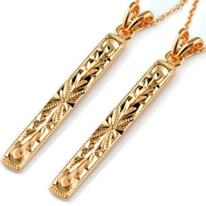 ペンダントトップ 18金 ハワイアンジュエリー ペア プレート ピンクゴールドk18 ミル打ち 人気 カップル 18k レディース 女性 メンズ 男性 プレゼント 彼女 妻 贈り物 記念日 お祝い ギフト 大