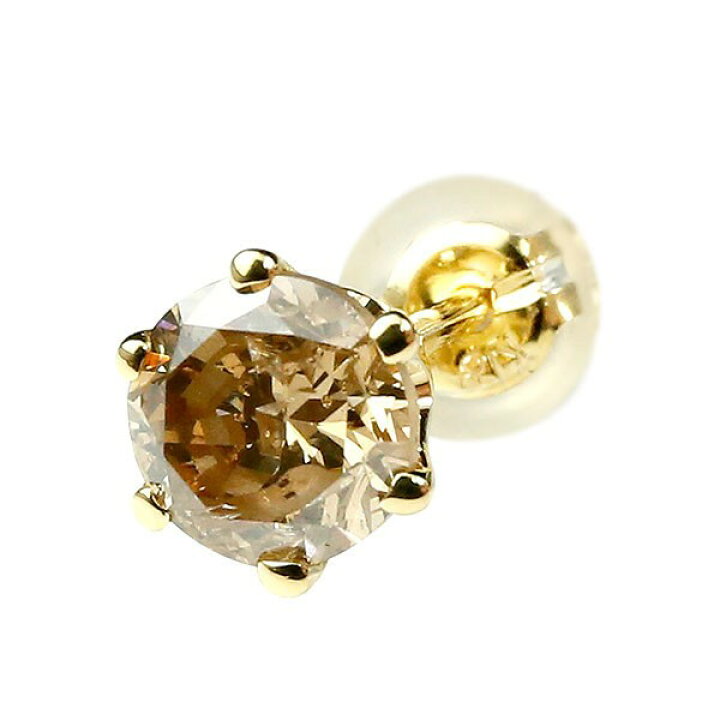 楽天市場】ピアス メンズ ダイヤ 18金 片耳 ブラウンダイヤモンド 