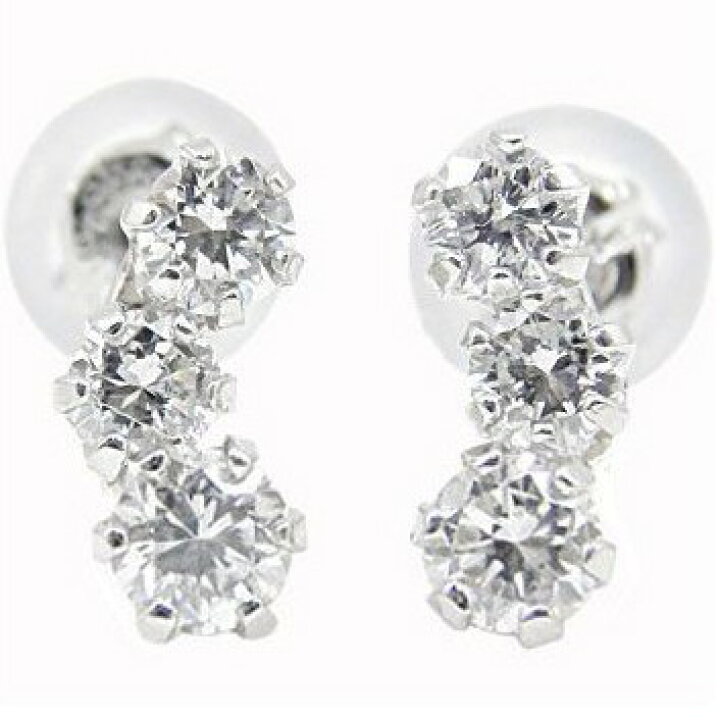 楽天市場 メンズ プラチナ ピアス ダイヤ ダイヤモンド ダイヤピアス トリロジー スリーストーン スタッドピアス 天然石男性用 宝石 男性用 送料無料 ジュエリー工房アトラス