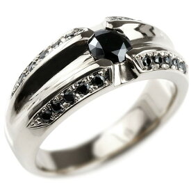 プラチナ リング メンズ ブラックダイヤモンド 幅広 太め 指輪 ブラックダイヤ 一粒 大粒 pt900 人気 男性 シンプル ファッションリング