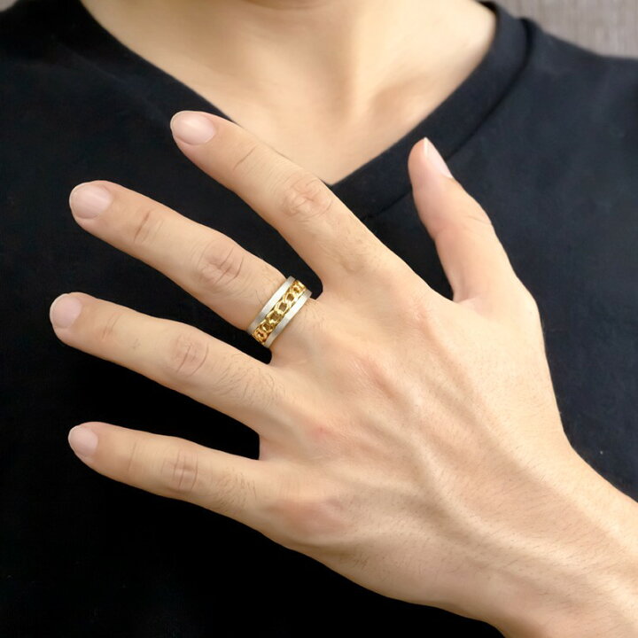 楽天市場】【10%OFFクーポンセール】 18金 リング ゴールド メンズ 