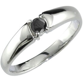 プラチナ リング 人気 ブラックダイヤモンド リング 一粒 ダイヤ 0.10ct 指輪 ピンキーリング ストレート 宝石 送料無料 ユニセックス 男女兼用 普段使い
