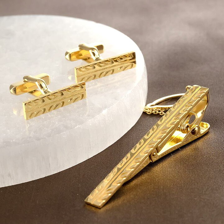 楽天市場】18金 カフス ネクタイピン メンズ 2点セット ゴールド 18k 