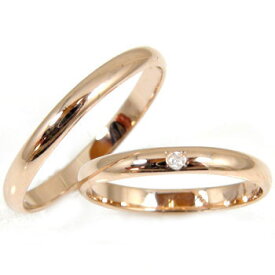 ペアリング ゴールド 甲丸 結婚指輪 マリッジリング ピンクゴールドk10 ソリティア 10金 プレゼント 女性 人気 ウェディング 2本セット 2個セット 結婚式 記念日 誕生日 普段使い