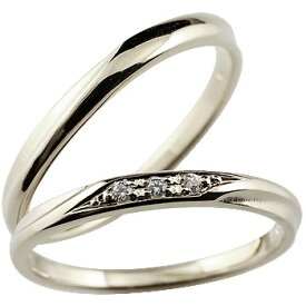 ペアリング シンプル カップル 2個セット 結婚指輪 マリッジリング ダイヤモンド シルバー プレゼント 送料無料 人気 ウェディング 結婚式 記念日 誕生日 普段使い 2本セット