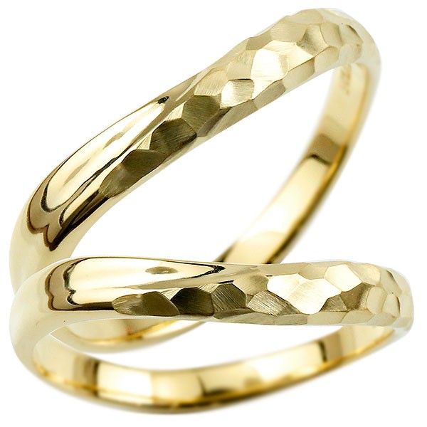 楽天市場】ペアリング カップル 2個セット 結婚指輪 イエローゴールド