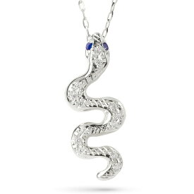 プラチナ ネックレス ダイヤモンド レディース サファイア ダイヤ ヘビ ペンダント pt900 蛇 スネーク グリームカットチェーン スライド式 アミュレット の 人気 女性
