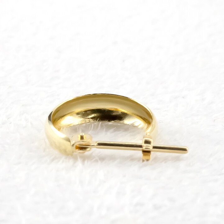 楽天市場】【最短発送】 18金 フープ ピアス メンズ 片耳用 小さめ 