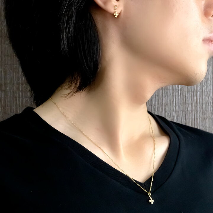 楽天市場】18金 ネックレス ピアス 18k クロス ペンダント ダイヤ 片耳 