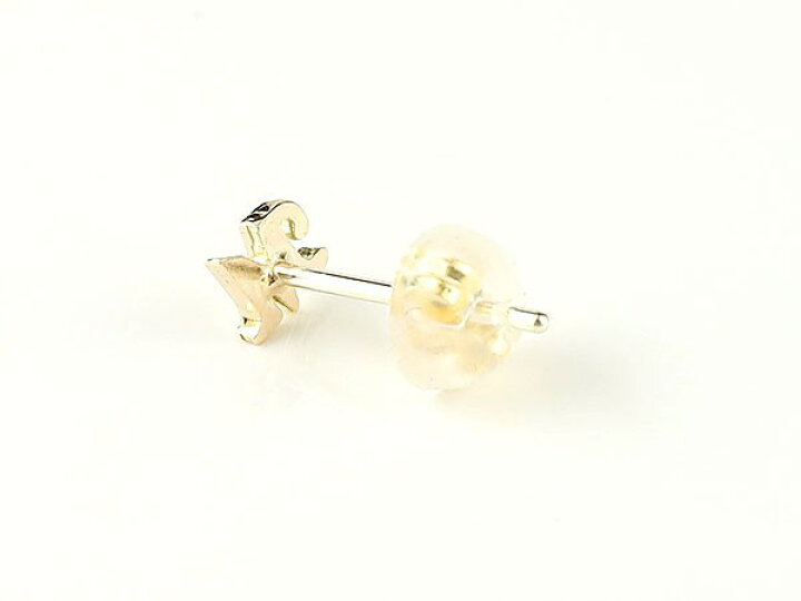 楽天市場】18金 ピアス 18k 名前 イニシャル 片耳 選べる 名前 
